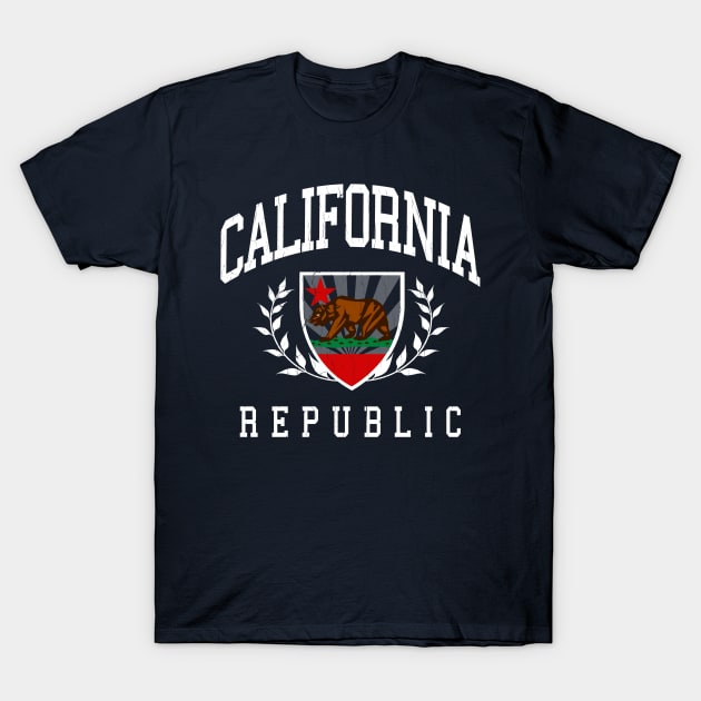 California Republic (vintage distressed look) T-Shirt by robotface